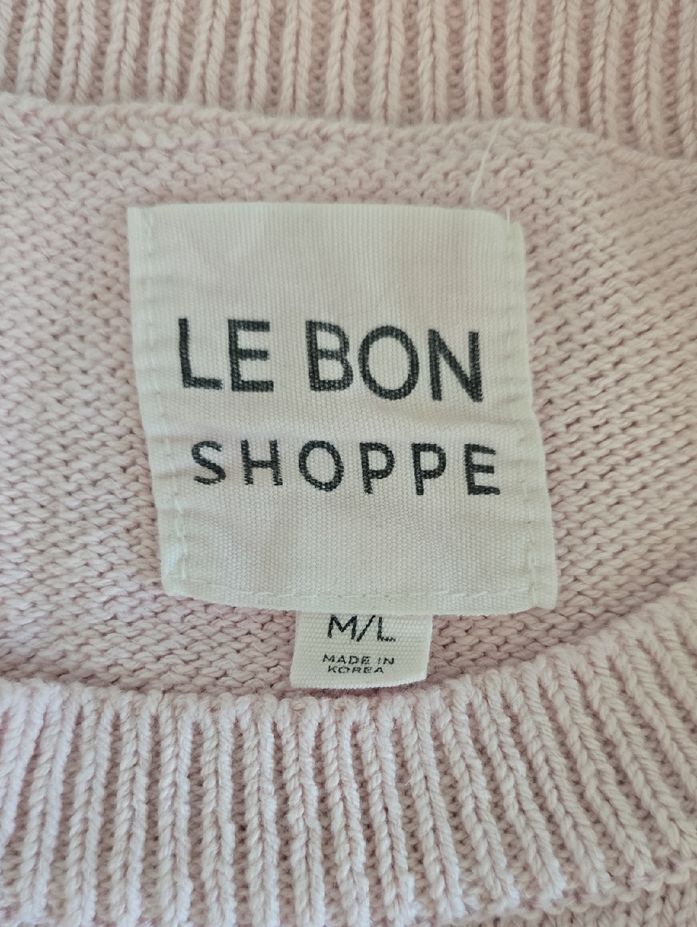 Le Bon Shoppe Milo Cotton Sweater - Rosé Msrp $130 - Picture 8 of 11